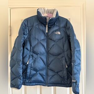 The North Face 550 Navy Quilted Down Filled Jacket Women Size Large